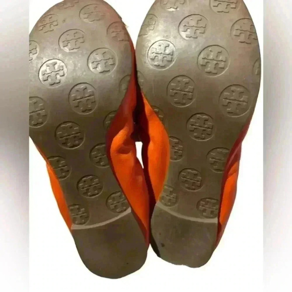 Tory Burch Burnt Orange Leather Tassel Ballet Flats, Size 5.5 - Picture 4 of 6